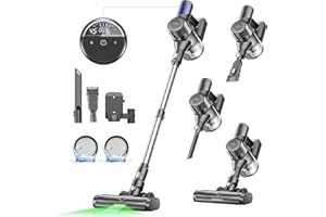 Ultenic U12 Cordless Vacuum Cleaner, Lightweight Stick Vacuum Cleaner with Anti Hair Wrap, 45 Mins Runtime, Rechargeable Lithium Battery, Handheld & Upright for Pet Hair, Carpet & Hard Floors