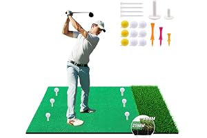 150 × 120 cm golf, fällmatta, premium vikbar golfträningsmatta med 9 bollar och 9 teer, tjock konstgräsmatta för inomhus och