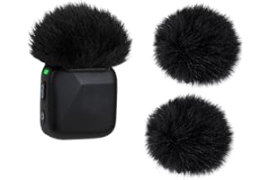 YOUSHARES 2 Stück Mikrofon Windschutz für DJI Mic Mini, Schwarz Fell Mikrofon Popschutz für DJI Mic Mini zur Rauschreduzierung und Klangverbesserung, Ideal für Vlogs, YouTube und Smartphone-Aufnahmen