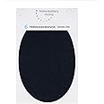 Iron-on Patches for Tracksuits and Sportive Clothing | 6 Elbow or Knee Patches 13,9 x 9,3 cms. Color: Black