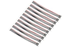 LinsyRC 10 Pièces Câble Extension d'équilibre Lipo 4S 5 Broches Adaptateur Prise Mâle à Femelle Connecteur JST-XH avec Fil de Silicone 15CM 22AWG (4S)