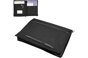 AMSGANK Car Glove Box Organiser, Universal Vehicle Document Storage Holder Wallet with Multiple Pockets for Glove Box, Registration, Insurance & Manuals - 24 x 17.5cm