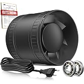 BUMSOU 100 mm Compact In-Line Air Extractor with Overheating Protection, 15 W 130 m&sup3;/h Powerful Quiet Moisture Extractor, Bat