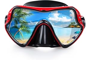 EXP VISION Maschera da Sub per Adulti, Maschera da Snorkeling Professionale in Vetro Temperato Con Cinturino in Silicone Regolabile per Un'ampia Visuale, Maschera da Nuoto Antiappannamento