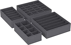 Lot De 4 Boîtes De Rangement Parfum Violette 35×25×17,5 Cm