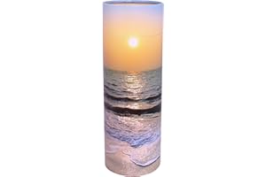 URNSWITHLOVE Scattering Ashes Urn, Scatter Tube, Eco-friendly Biodegradable Cremation Urn (Beach Sunset Small)