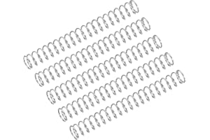 QUARKZMAN Ressort de Compression 5Pcs en Acier Inoxydable 304, 6mm OD, 0.6mm Fil Taille, 50mm Libre Longueur, Ton Argenté