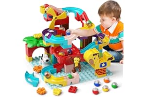 STEM MATCH Bloques de construcción niños Juguetes Stem, 3 en 1 Marble Run Juego para niños grandes Grandes bloques de cumpleaños