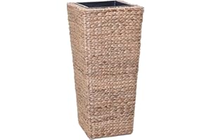 VIVANNO Pflanzkübel Blumenkübel Pflanzgefäß Wasserhyazinthe Natur Asia - 80 x 38 x 38 cm