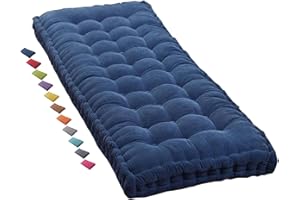 ILIEMAO Sitzkissen Bank 150x40 100x40 80x40 160x40 120x40 200x40 Bankkissen, Gartenbank Kissen Bankauflage, Stuhlkissen 40x40 45x45 50x50, Sitzauflage Sitzpolster Bank für Innen outdoor, Fenster(Denim Blue 1N