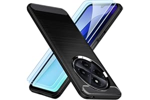 TesRank Xiaomi Redmi 14C Hülle + 2 Stück Schutzfolie 9H Schutzglas Sets, Weiche kohlefaser Handyhülle [Shock Absorption] Kratzfest Schutzhülle Case für Redmi 14C 4G-Schwarz