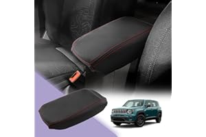 LUWU Compatibile con Jeep Renegade 2015–2024 2025 Copertura per Braccioli Protezione per Console Centrale Braccioli Protezione per Braccioli Accessori Renegade BU (Linea Rossa)