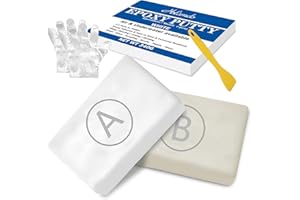 HOLAMDO Mastic Epoxy, 340g Pâte à Réparer Bicomposant, Colle Époxy Argile pour Réparer Fuites/Fissures/Remplir Trous, Pâte à Sculpter Epoxy Adapté à Métal, Plastique Dur, Pierre, Bois, Céramique (Blanc)