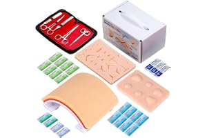 Medarchitect Premium Suturing Skill Trainer (40 st) inklusive gör-det-självsnittssuturdyna med krok- och öglebyte, 19 förskur