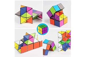 SHONCO Magic Star Cube 2 in 1,Infinity Cube,Speed Cube,Smooth Surface Solid & Durable,3D Assembly Fidget Stress Anxiety Relief,Brain Teaser,Durable Puzzle Cube for Kids and Adults