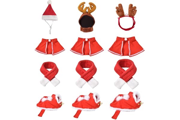 CALANDIS Dog Cat Pet Santa Hat Christmas Decoration Photo Props for Puppy Kitten Cats
