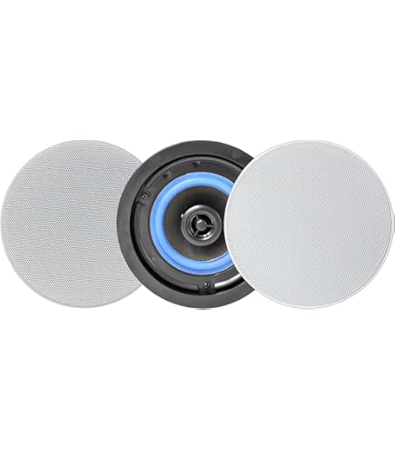 OSD Audio 6.5" In Ceiling Speaker Pair 180W, Trimless Magnetic Grille, Pivoting Tweeter, Paintable Grille ACE650 - Foto 4