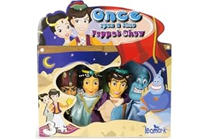 Leomark set di burattini a mano per bambini - Alladyn - Set di bambole colorate per giocare a teatro, performance, spettacolo, 4 pezzi