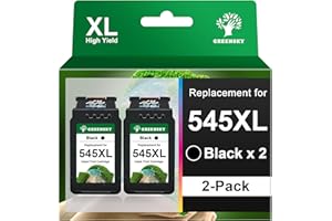 GREENSKY PG 545 XL Schwarz Ersatz für Canon 545 für Canon Druckerpatronen 545 XL Schwarz für Canon PIXMA TS3350 TS3450 MX495 TR4550 TR4650 TS3451 TS3351 TS3355 TS3150 TS3452 TR4651(2 Schwarz)