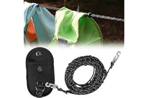 HENGBIRD 3.5m Ausziehbare Reisewäscheleine mit 24 Fest Perlen, Extra Stark Camping Wäscheleine, rutschfest Outdoor Wäscheleine für Waschküche, Garten, Balkon, Wohnmobil, Camping und Backpacking Zubehör