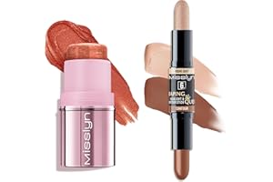 Misslyn Set Multi-Stick Viso, Occhi e Labbra – Stick 3 in 1 Blush, Rossetto e Ombretto con Burro di Karité – 2 in 1 Contouring Illuminante Viso - Facile da Applicare Texture Cremosa, Effetto Naturale