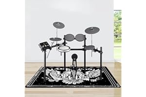 Yemeli Drum Rug, Non-Slip Soundproof Carpet, Professional Rectangle Electronic Jazz Drum Kit Mat - E-120 x 100 cm
