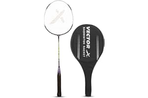 Vector X Badminton Racket for Men & Boys | Material: Aluminium | Best for Professional Athletes Training and Competition, Playing Outdoor, Backyards
