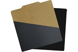 AJOYIB PEI testurizzato & PET liscio (motivo a fibre di carbonio) Piastra flessibile per letto di stampa compatibile con CR-10, CR-10S Artillery Sidewinder X1 X2