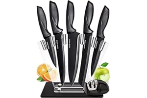 Home Hero Coltelli da Cucina con Ceppo - Acciaio Inox - Set Coltelli da Cucina Professionali - Coltelli da Tavola e Utensili Cucina