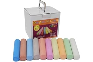 Bright Ideas Giant Colourful Playground Chalk, Assorted, 20 chalks, 10cm, BI7980