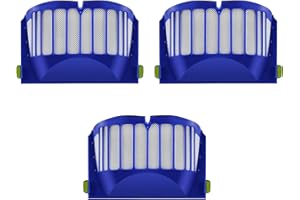 MIRTUX Kit 3 FILTRI compatibile con ROOMBA 600 Confezione di filtri di Ricambio Serie 6. Ricambio di Sostituzione con Tre filtri.