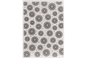 arriettycraft Cartelle per goffratura in plastica con sfondo floreale a margherita per la creazione di biglietti di scrapbooking o