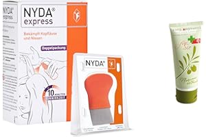 ‎NYDA NYDA express Läusebehandlungsset - NYDA express Pumplösung 2x50 ml & NYDA Läuse-/ Nissenkamm aus Metall inkl. GRATIS Rats-Apotheke Pflegecreme