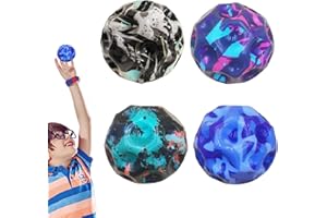 YREYBN 4 Pieces Moon Balls, Space Ball, Astro Jump Ball,Mini Bouncing Ball Toy,Sensory Ball, Bouncing Ball for Children, Rubber Ball High Bouncing Ball Extreme Ball Crater Generates A Popping Sound on Impact
