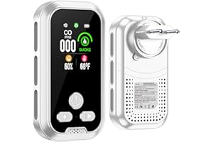 Gedsffati Rauch- und CO-Melder mit Stecker für Haus, Rauchmelder Rauchwarnmelder, Kohlenmonoxidmelder CO-Warnmelder CO-Warner Zuhause, Feuermelder Brandmelder, Weiß, HD11-CS