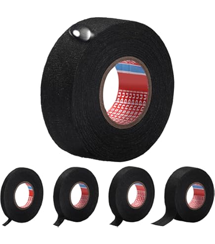 XFasten Orange Wire Harness Tape - 3/4 Inch X 50 Feet High Temp Self-Adhesive Felt Cloth For Automotive Engines