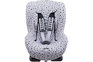JYOKO KIDS Fodera per Seggiolino Auto Senza poggiatesta Realizzato con Cotone Extra Morbido (BLACK STAR)