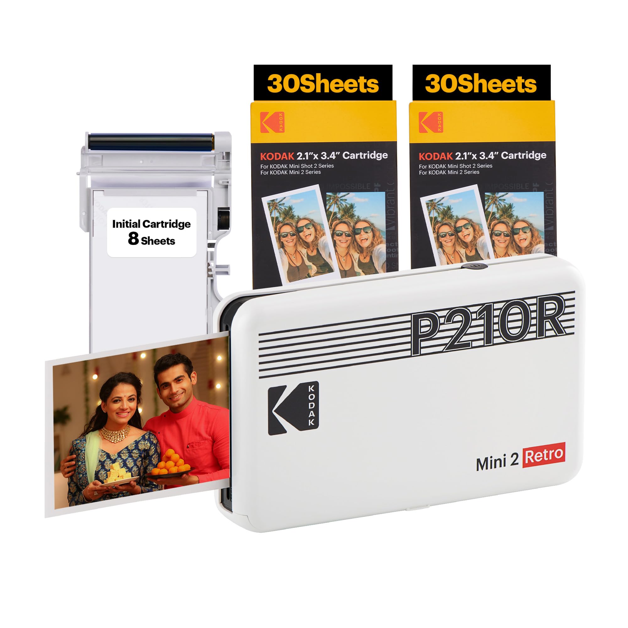 KODAK Mini 2 Retro 4PASS Portable Photo Printer Review and 68 Sheets Bundle