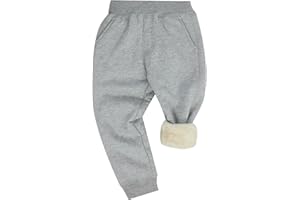 Happy Cherry Pantalon Polaire Enfant Pantalon Chaud Hiver Pantalon Jogging Garçon Fille