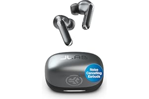 JLab Epic Pods ANC In-Ear Kopfhörer Bluetooth mit Noise Cancelling - Kabellose Earbuds 60+ Std. - Adaptive-Geräuschunterdrückung, Dual-Treiber Hi-Res Audio, Multipoint, IP55, Klare Anrufe, Schwarz