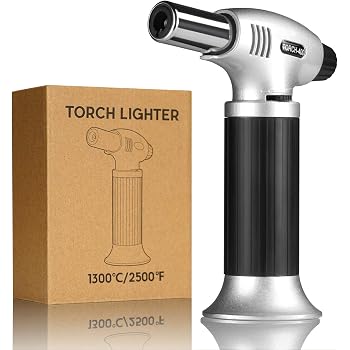 Torche De Cuisine Butane XiXiRan - Flamme Réglable Jusqu'à 1300°C - Allumage électronique - Pour Crème Brûlée, Barbecue, Soudure