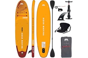 ‎AQVA MARINA Aqua Marina Aufblasbar Sup Board Stand up Paddle AQUAMARINA Fusion 2021 Komplette Packung 330x81x15cm