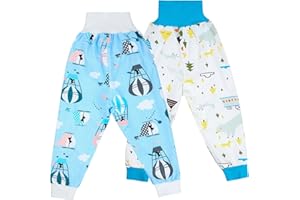 FLYISH DIRECT Jupe d'apprentissage Nuit, Jupes de couches, Culotte d Apprentissage enfant, Jupe Apprentissage Propreté Enfant, 2pcs, 7-9 ans, XL