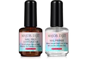 DouborQ 15ML Nail Dehydrator and Primer, Natural Nail Prep Dehydrate and Acid-Free Primer for Gel Nail Polish, Air Dry Superior Bonding Primer for Acrylic Powder Nail Supplies