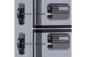 WILNIRY Verbesserte Kühlschrank Kombinations Schloss – Kühlschrankschlösser mit Veränderbarem Passwort für Kinder und Kleinkinder, Sicherheitsschloss, Schubladen und Fenster (B-2 Stück Schwarz)