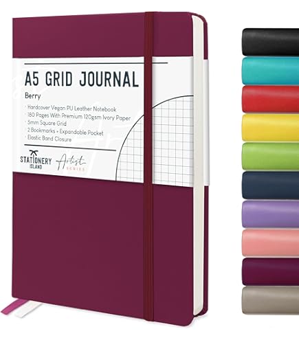 Scandinote A5 Bullet Dotted Journal – Pink, 208 Pages, 120gs Paper, Vegan Leather Cover, 3 - View #11