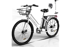HITWAY Bicicletta Elettrica 26” Bici Elettrica Adulto City E-bike con Li-Batteria 36V/8,4Ah,Motore 250W,Max 25km/h,Fino a 35-70km,ebike Pedalata Assistita,Donna Uomo