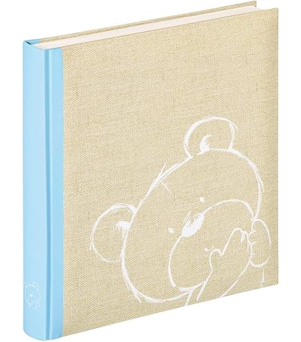 Walther Design Album photo bleu 400 photos 10x15 cm Album à enfiler avec découpe de couverture