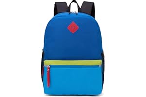 HawLander Little Kids Backpack, Toddler School Bag for Boys Aged 3 4 5 6 7 Years, with Chest Strap, Blue