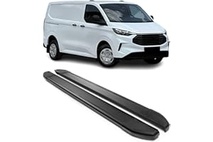 OMAC Estribos laterales para Ford Transit Custom 2023 – 2025 L1 negro aluminio 2X